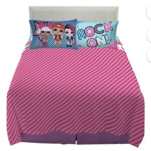 LOL Surprise Kids Full Sheet&2 Pillow Set, MGA